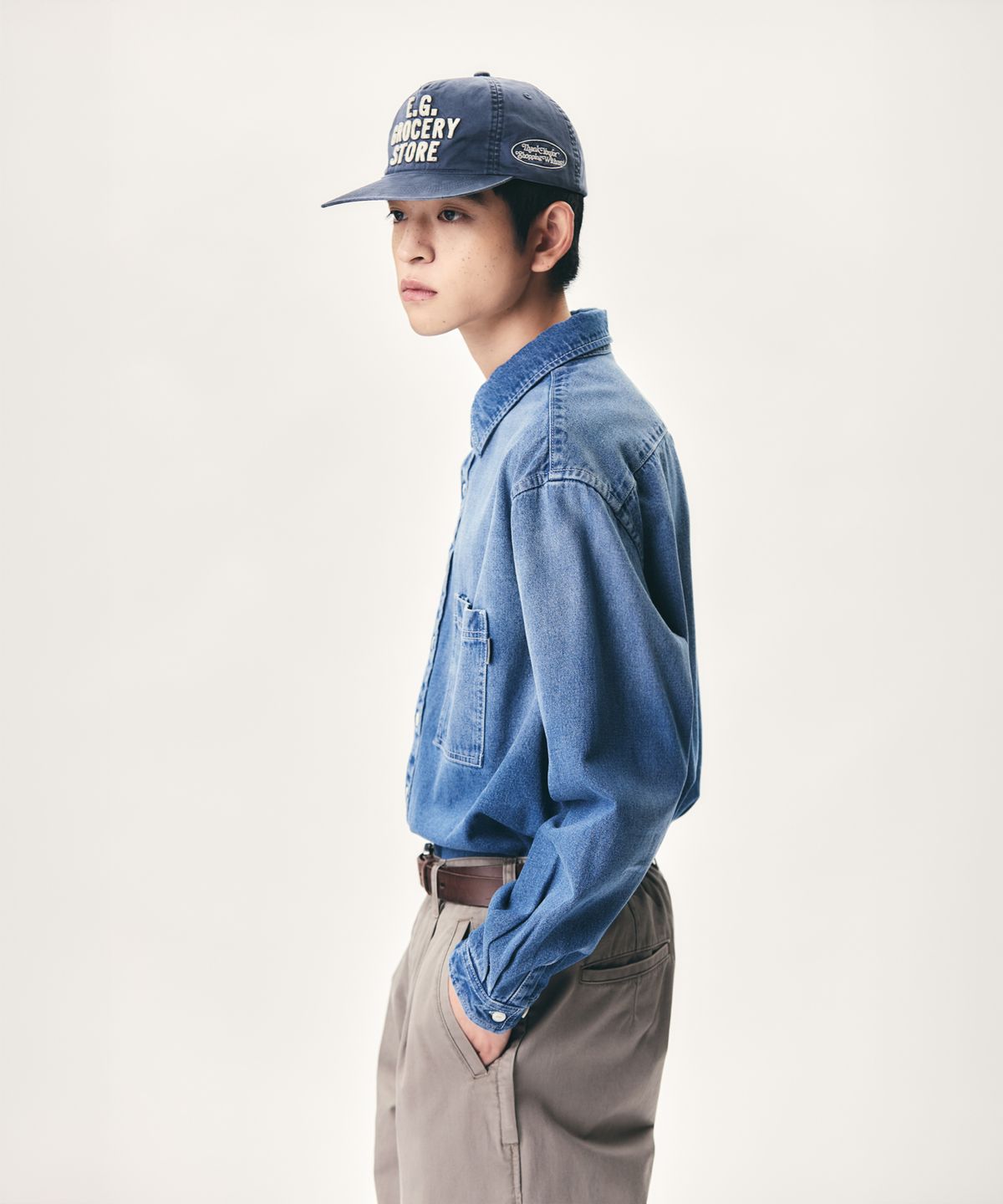 에스피오나지(ESPIONAGE) Grocery 5Panel Vintage Cap Navy