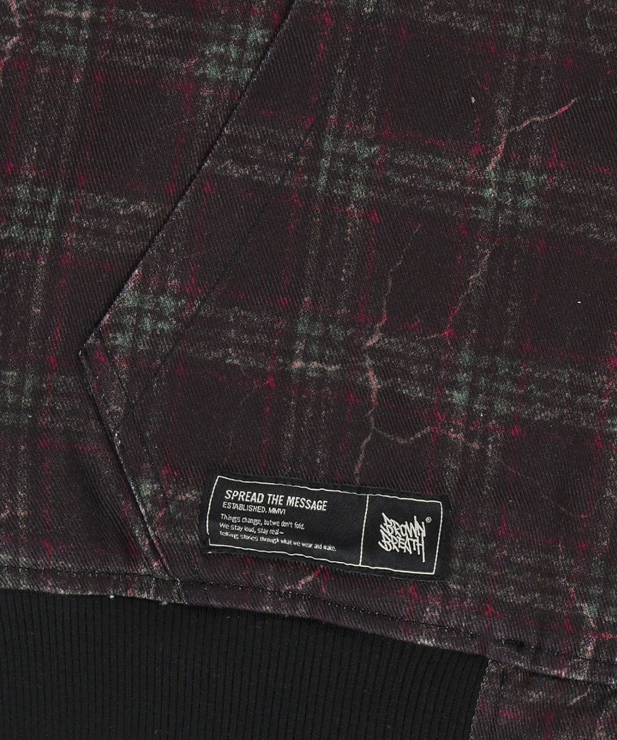 브라운브레스(BROWNBREATH) CRACK CHECK HOOD ZIP UP