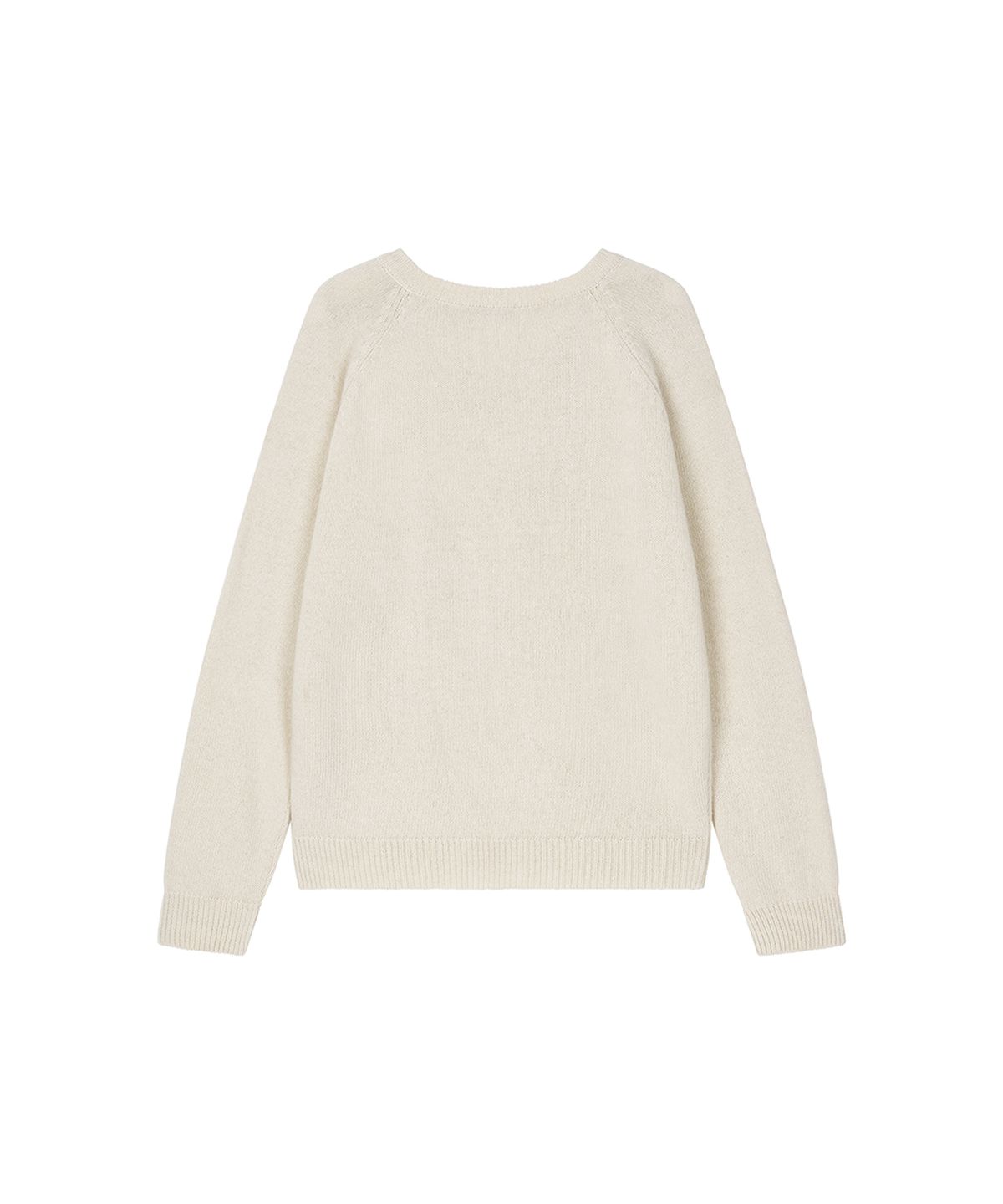 로타입(ROUGHTYPE) Essential Loose V-neck Knit - Ivory