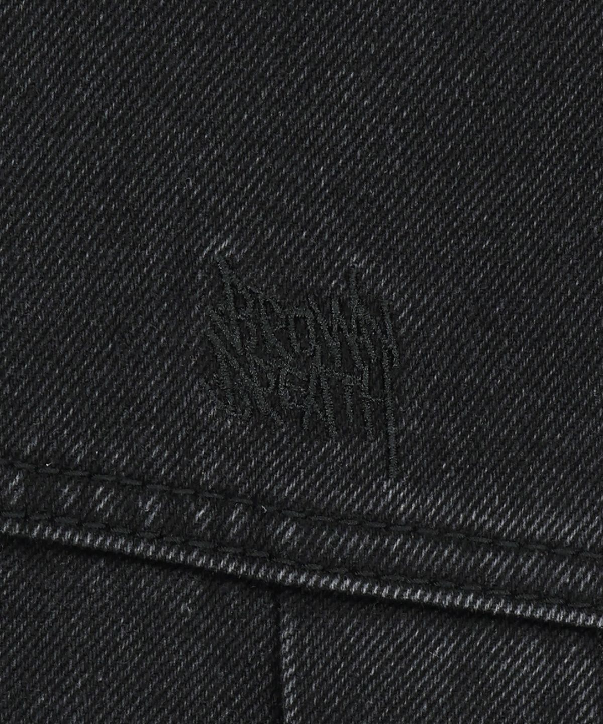 브라운브레스(BROWNBREATH) DENIM APPLIQUE PADDED JACKET