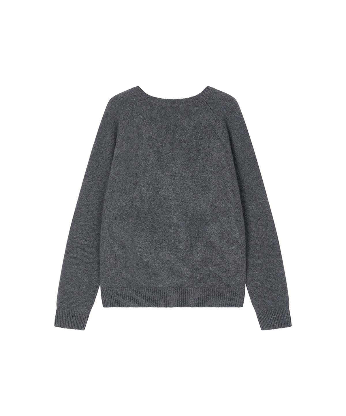 로타입(ROUGHTYPE) Essential Loose V-neck Knit - Charcoal