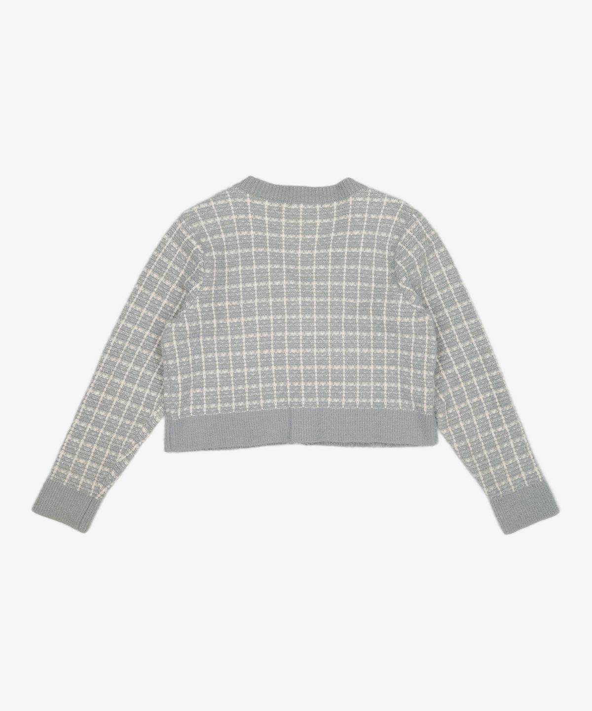 미쏘(MIXXO) 크롭 트위드 배색 가디건 MIWCKBV61T L