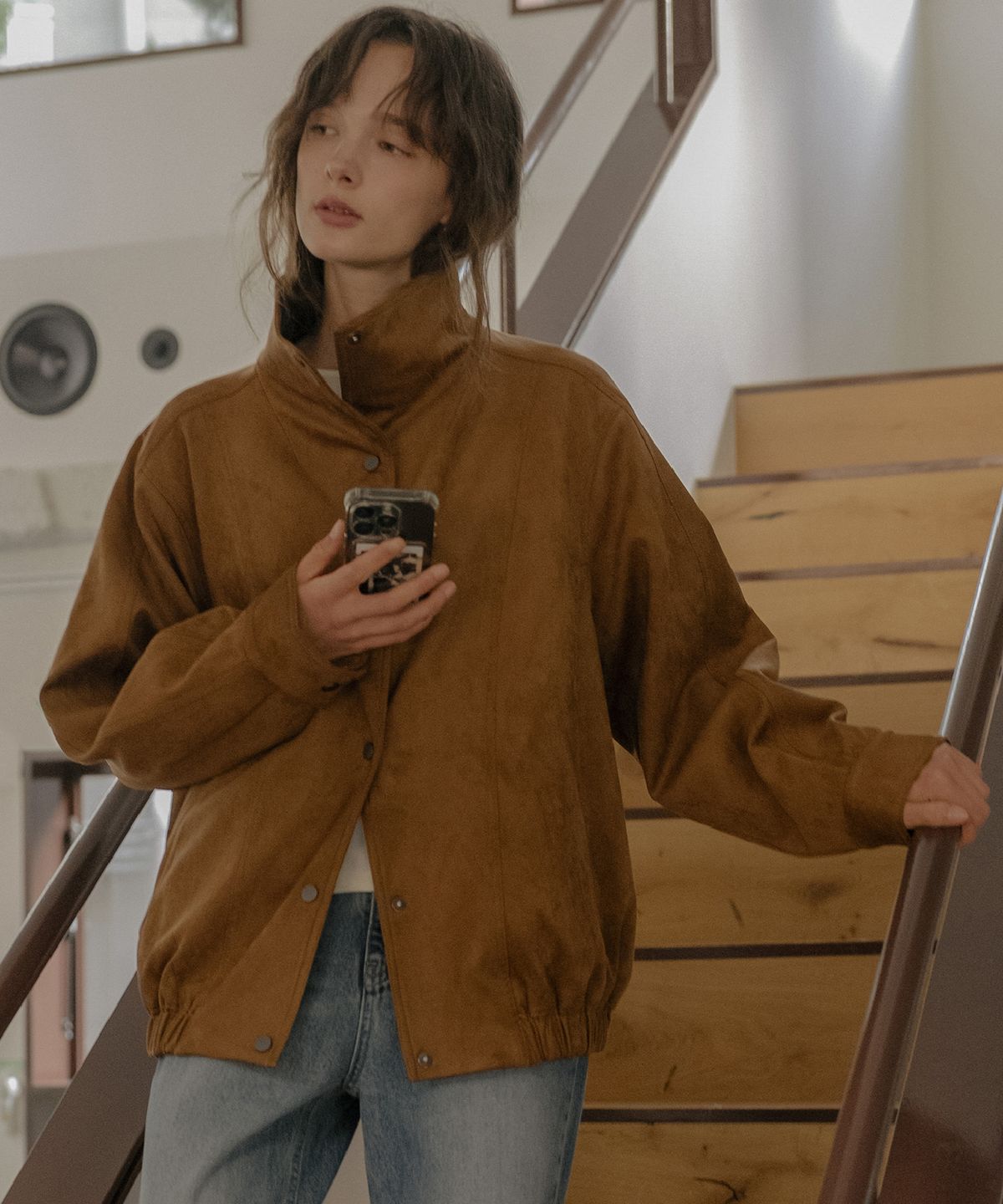 틸아이다이(TILL I DIE) Leather quilting high neck blouson [TIFA06LE01]_Black