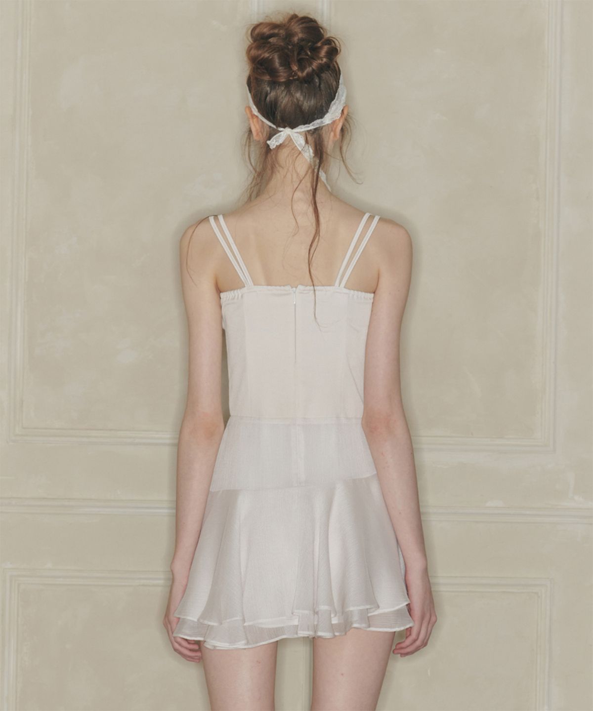 페인오어플레져(PAINORPLEASURE) SWAN LACE HAIRBAND cream