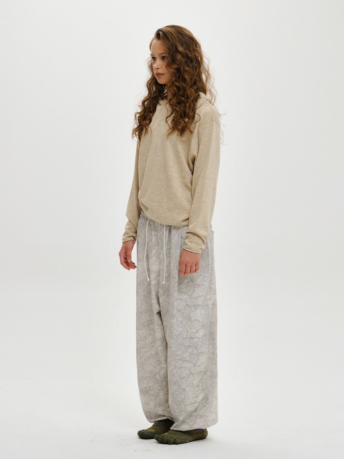 플리즈프로젝트(PLZPROJECT) LOOSE HOOD KNIT, BEIGE