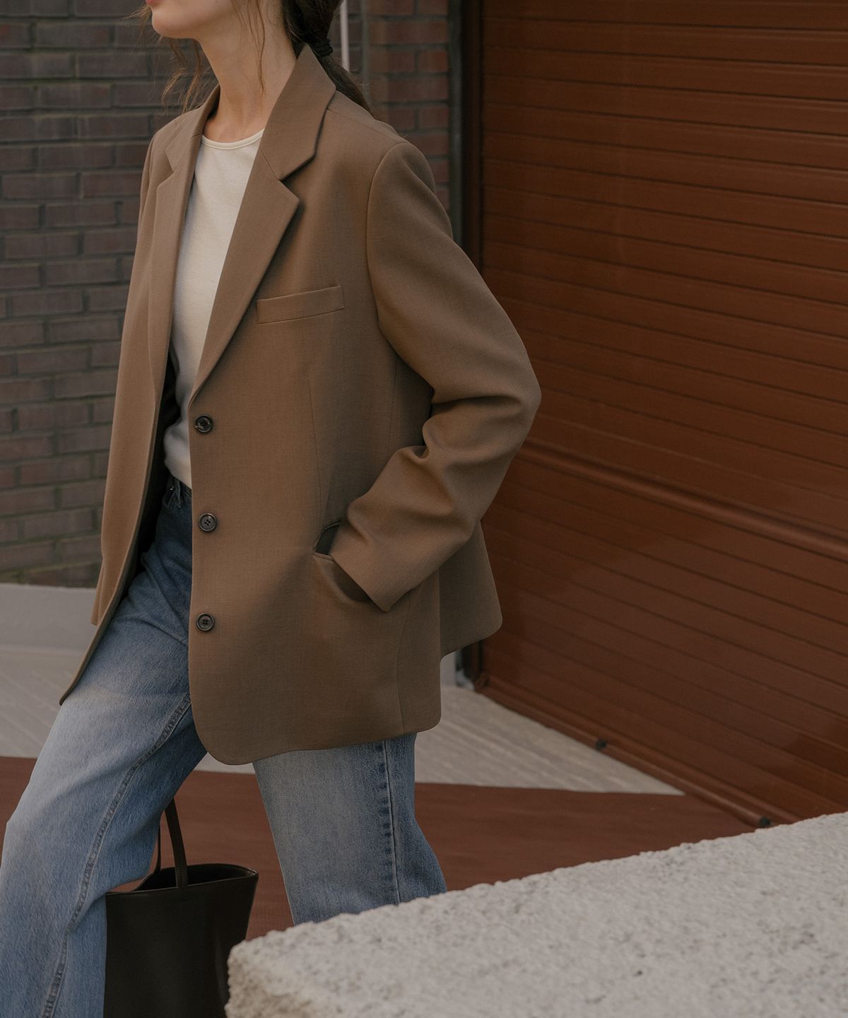 틸아이다이(TILL I DIE) Wool blend tailored jacket [TIFA06JK03]_Brown