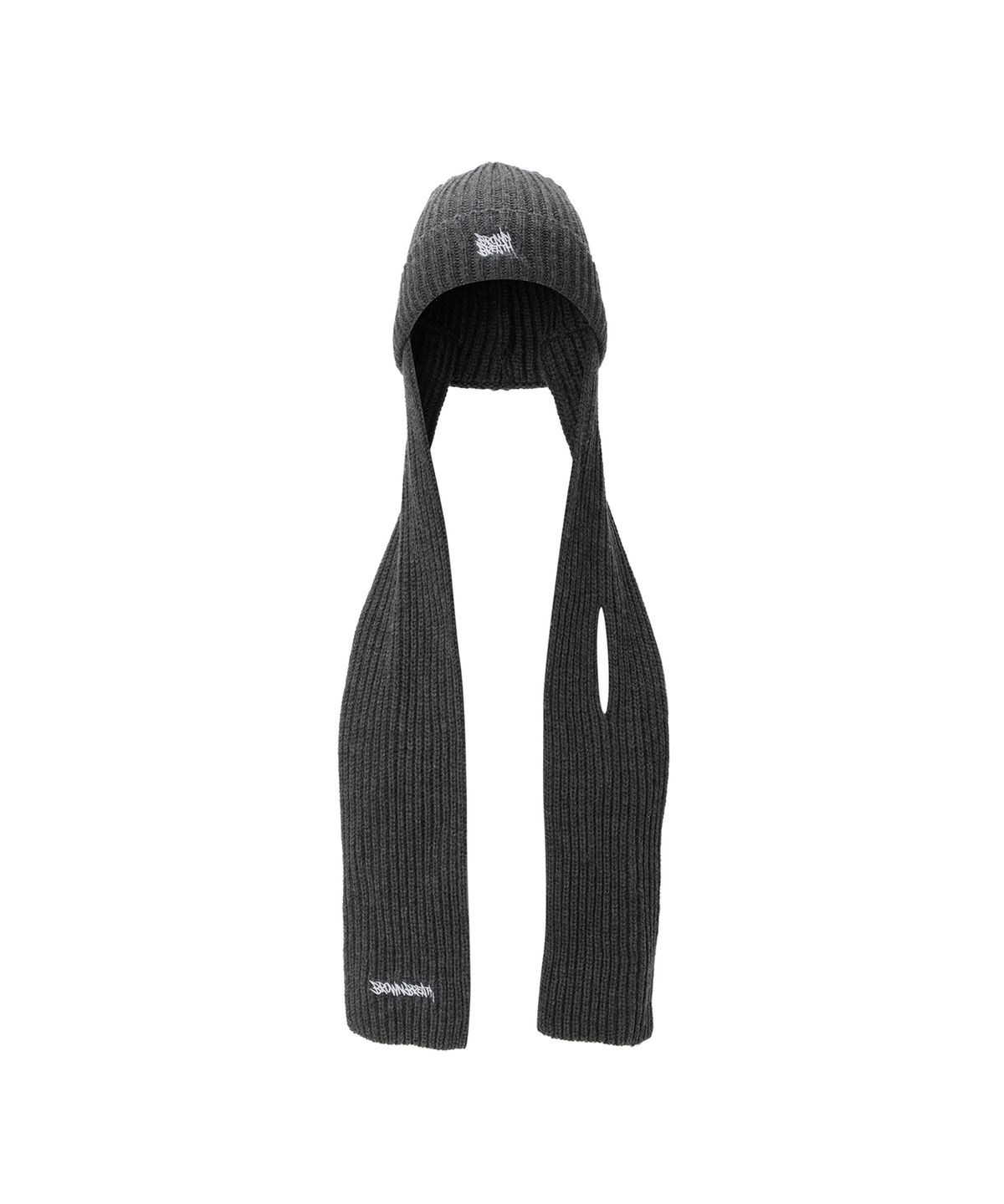 브라운브레스 키즈(BROWNBREATH KIDS) KIDS TAG MUFFLER BEANIE - CHARCOAL