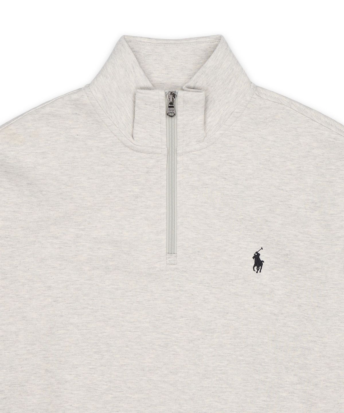 폴로 랄프 로렌(POLO RALPH LAUREN) 더블 니트 쿼터 지퍼 풀오버-그레이