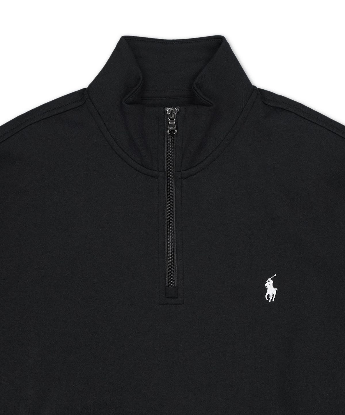 폴로 랄프 로렌(POLO RALPH LAUREN) 더블 니트 쿼터 지퍼 풀오버-블랙