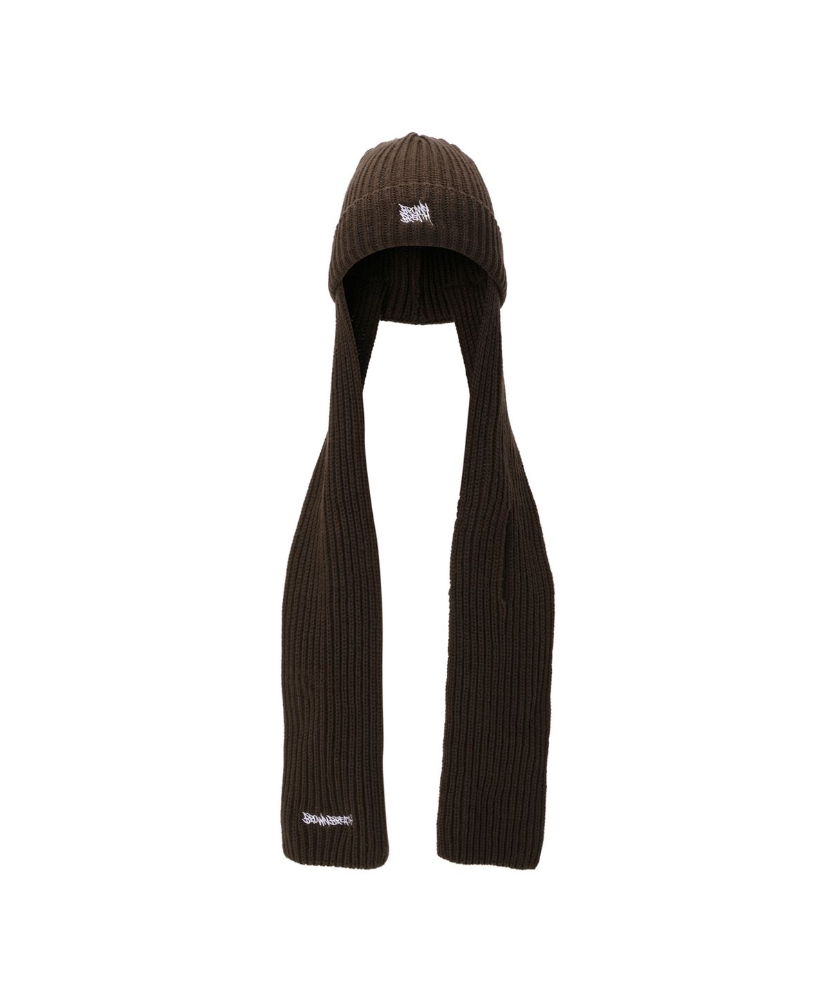 브라운브레스 키즈(BROWNBREATH KIDS) KIDS TAG MUFFLER BEANIE - BROWN