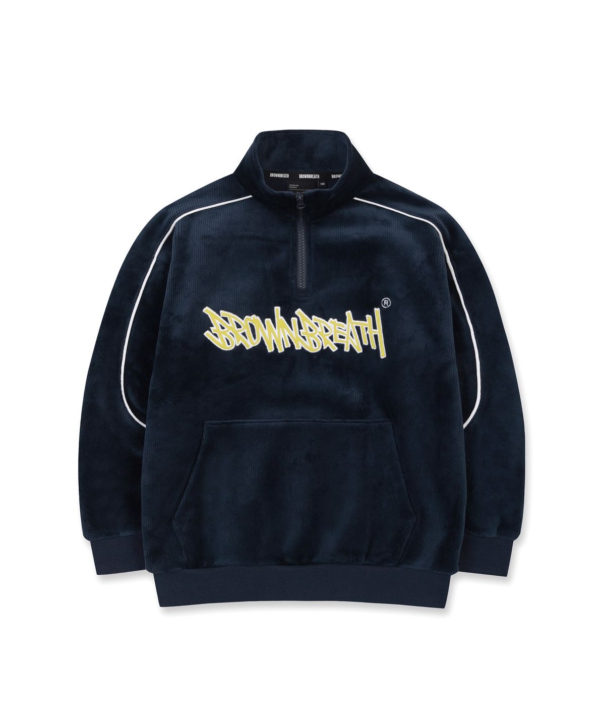 브라운브레스 키즈(BROWNBREATH KIDS) KIDS CORDUROY HALF ZIP UP - NAVY