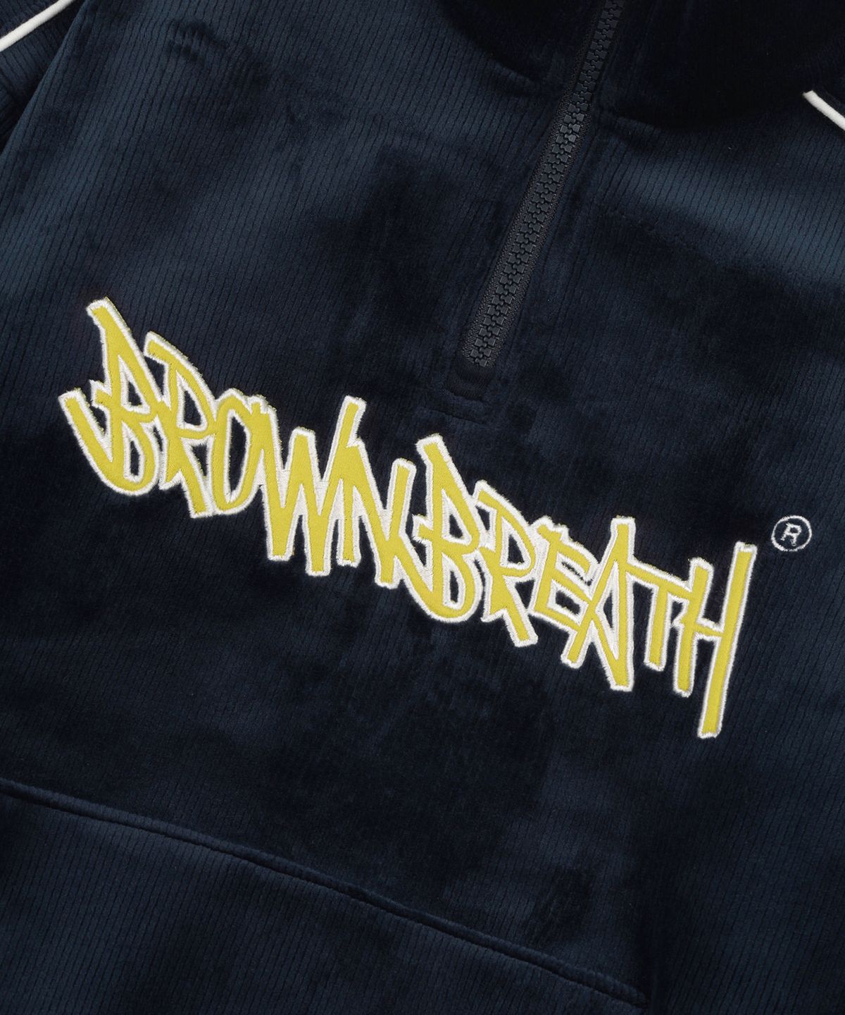 브라운브레스 키즈(BROWNBREATH KIDS) KIDS CORDUROY HALF ZIP UP - NAVY