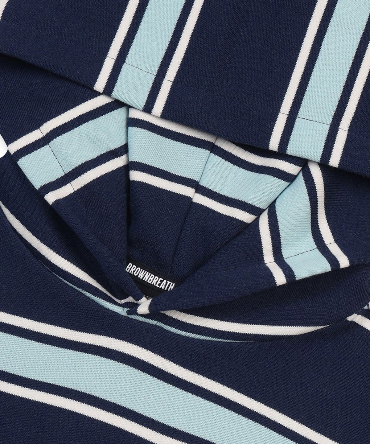 브라운브레스 키즈(BROWNBREATH KIDS) KIDS STRIPE HOODIE - NAVY
