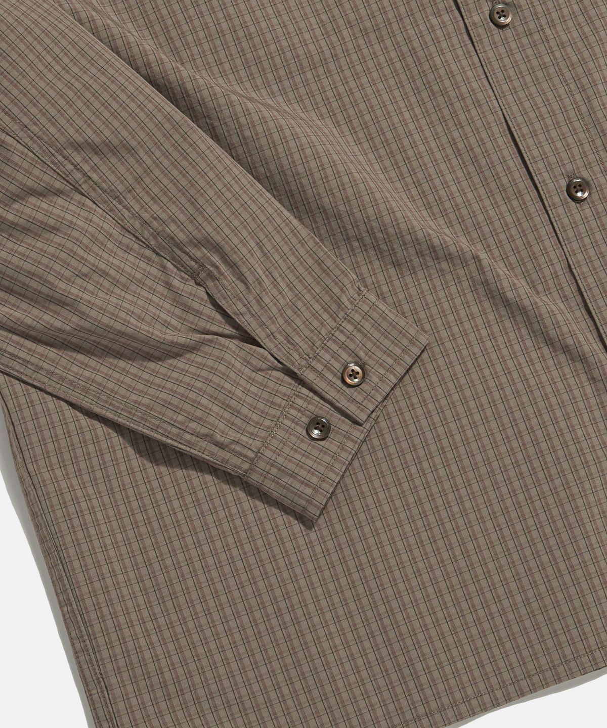 에스피오나지(ESPIONAGE) Multi Check Cropped Shirt Brown