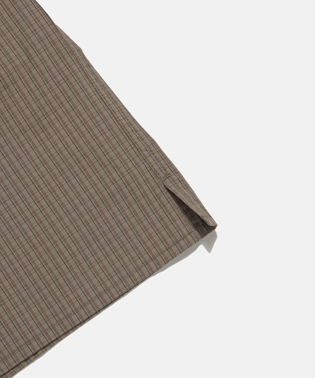 에스피오나지(ESPIONAGE) Multi Check Cropped Shirt Brown