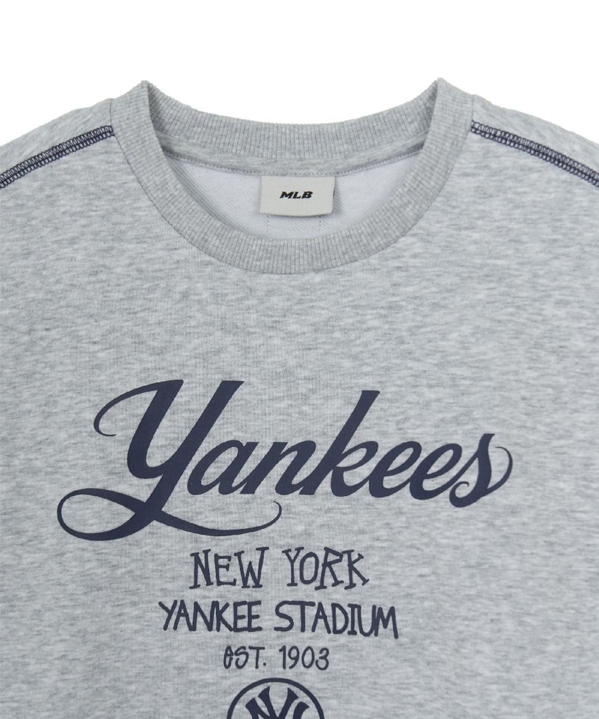 엠엘비 키즈(MLB KIDS) 스트릿 레터링 로고 맨투맨 NY (L.Melange Grey)