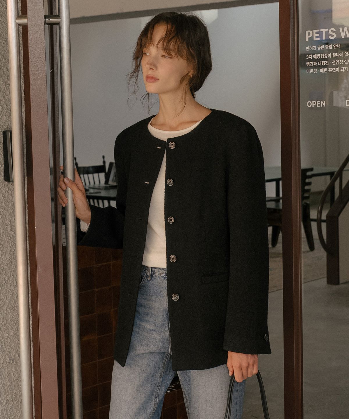 틸아이다이(TILL I DIE) Wool blended tweed jacket [TIFA06JK06]_Ivory