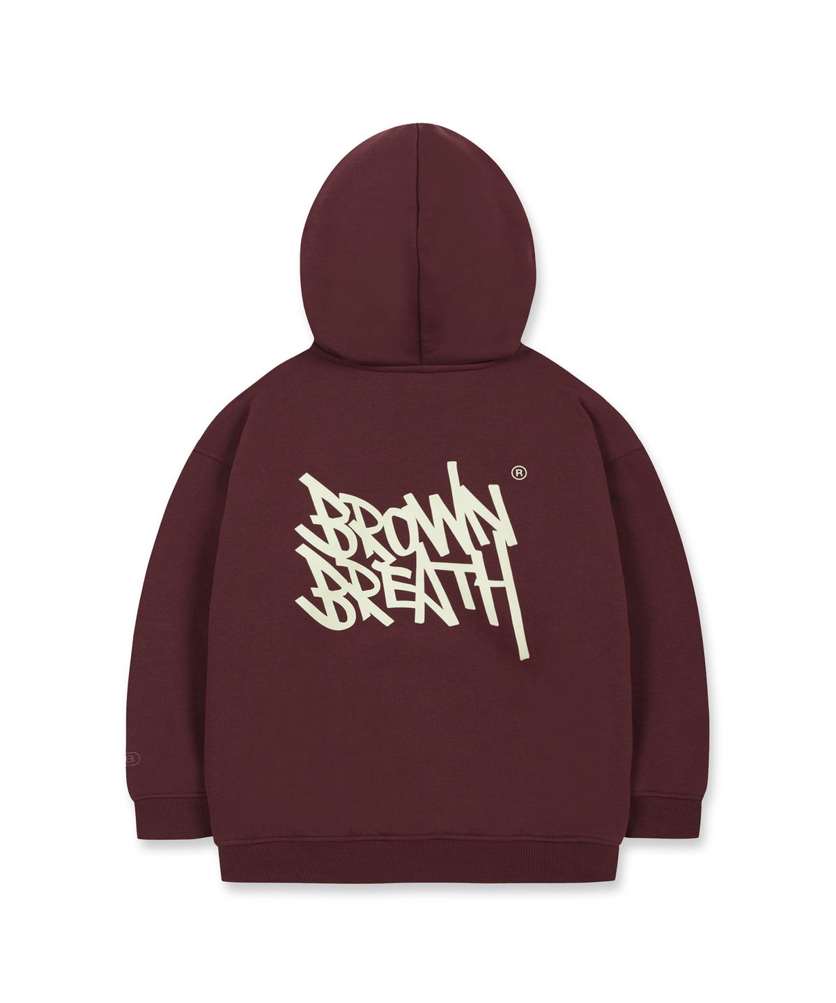 브라운브레스 키즈(BROWNBREATH KIDS) KIDS BRUSHED TAG HOODIE(기모) - BURGUNDY