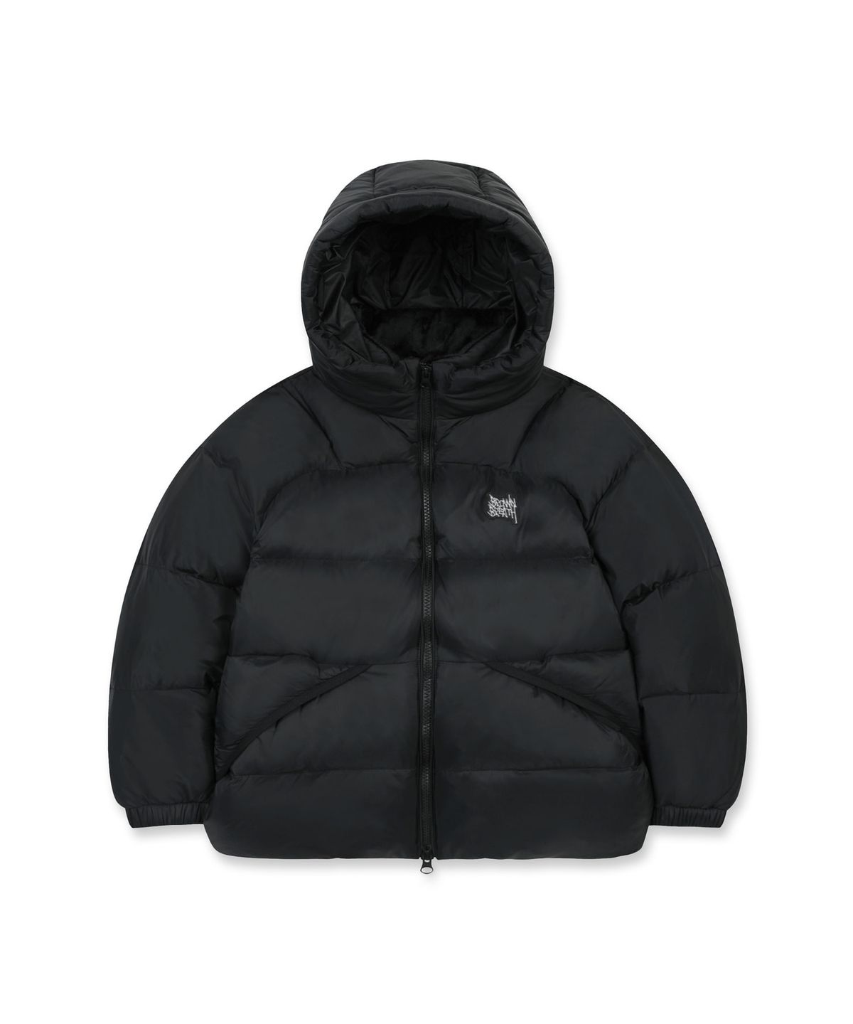 브라운브레스 키즈(BROWNBREATH KIDS) KIDS TAG HOODIE PUFFER DOWN JUMPER - BLACK