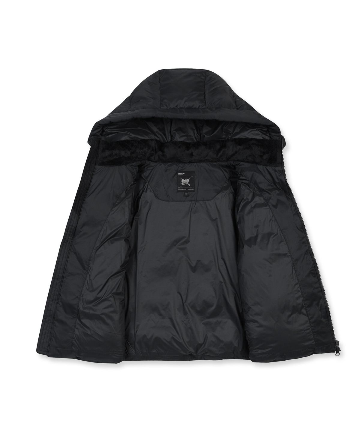 브라운브레스 키즈(BROWNBREATH KIDS) KIDS TAG HOODIE PUFFER DOWN JUMPER - BLACK