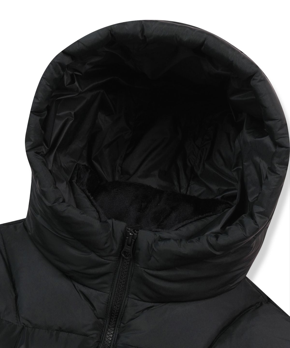 브라운브레스 키즈(BROWNBREATH KIDS) KIDS TAG HOODIE PUFFER DOWN JUMPER - BLACK