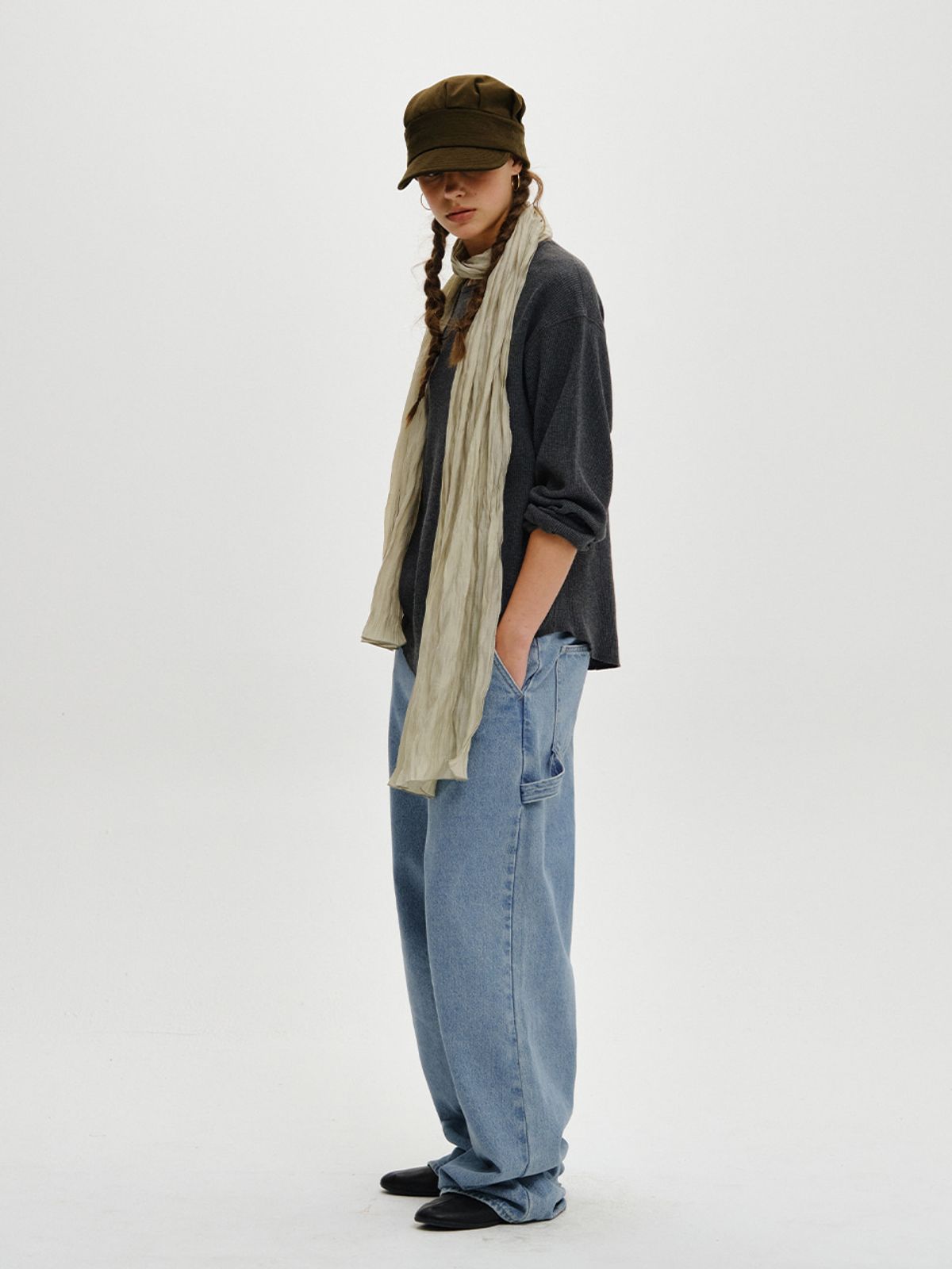 플리즈프로젝트(PLZPROJECT) WRINKLE LONG SCARF, MINT
