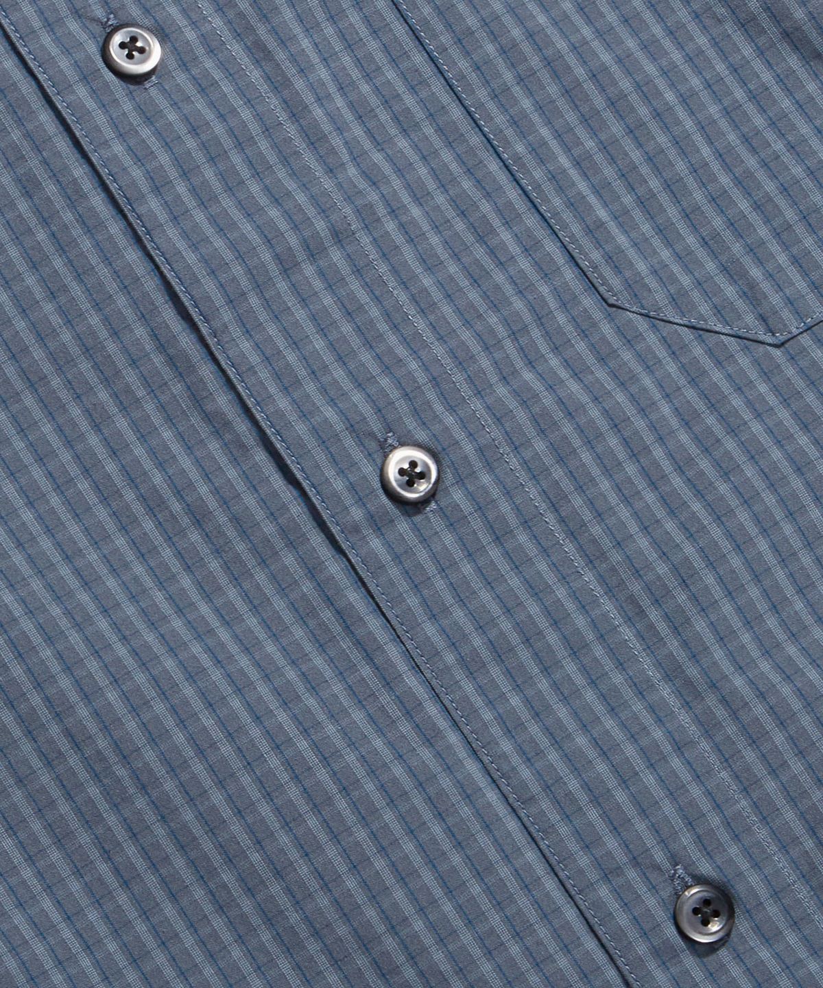 에스피오나지(ESPIONAGE) Multi Check Cropped Shirt Blue