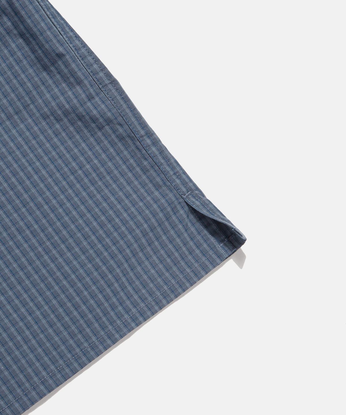 에스피오나지(ESPIONAGE) Multi Check Cropped Shirt Blue