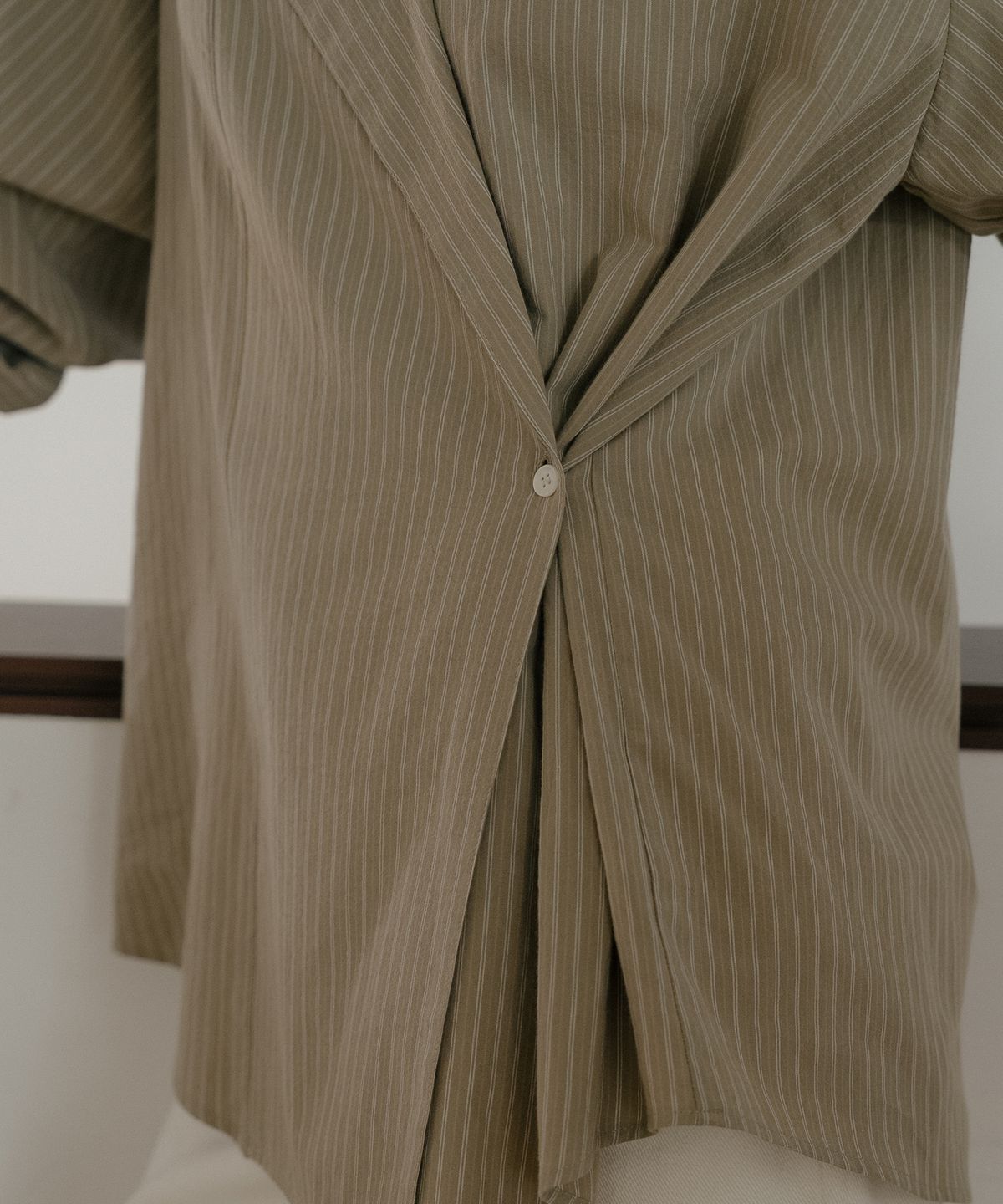 틸아이다이(TILL I DIE) 2way stripe wrap shirt [TIFA06SH02]_Khaki