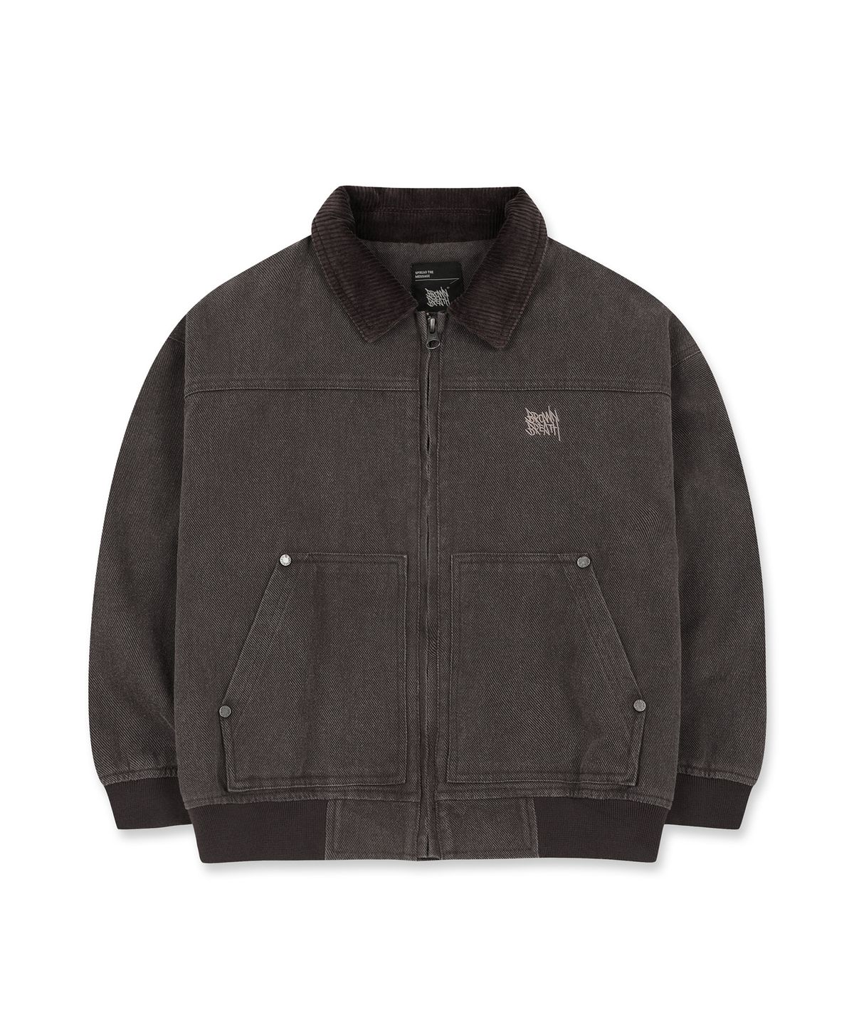 브라운브레스 키즈(BROWNBREATH KIDS) KIDS WASHED WORK JACKET - BROWN