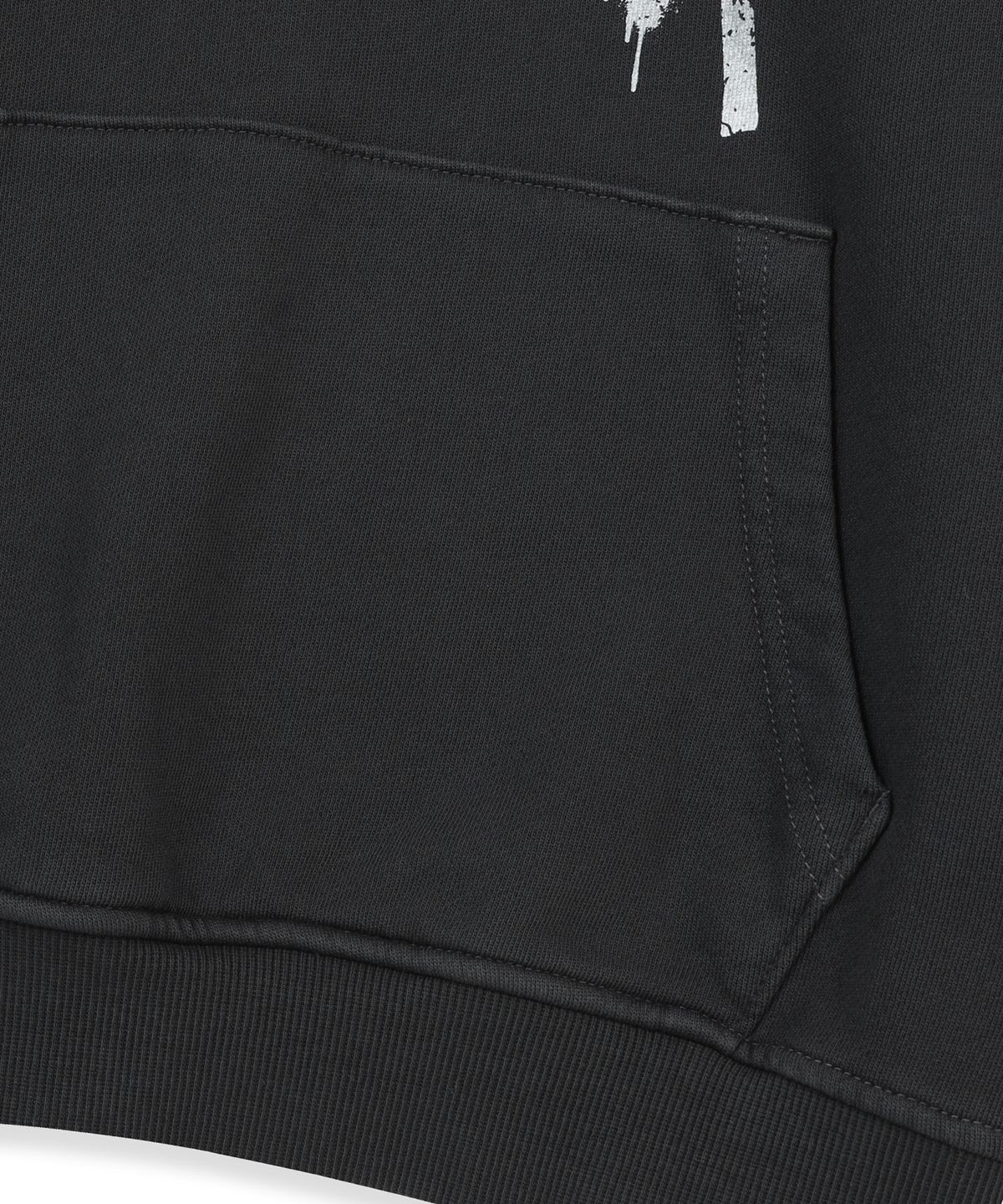 브라운브레스 키즈(BROWNBREATH KIDS) KIDS TAG PIGMENT HOODIE - BLACK
