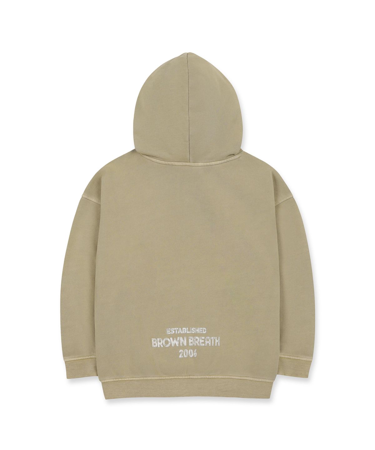 브라운브레스 키즈(BROWNBREATH KIDS) KIDS TAG PIGMENT HOODIE - BEIGE