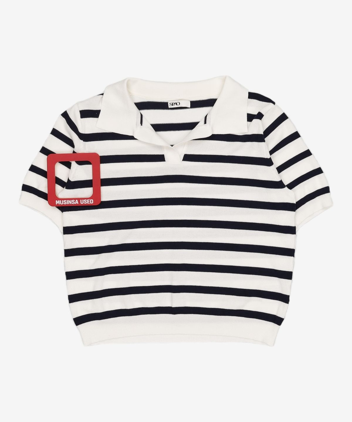 스파오(SPAO) 스트라이프 반오픈넥 스웨터 (SPKWC25W92 RE)_SPKWC37W92 XL