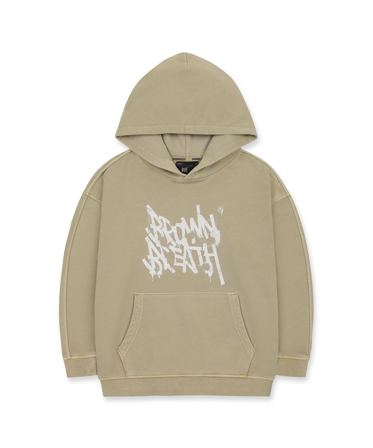 브라운브레스 키즈(BROWNBREATH KIDS) KIDS TAG PIGMENT HOODIE SETUP - 2COLOR