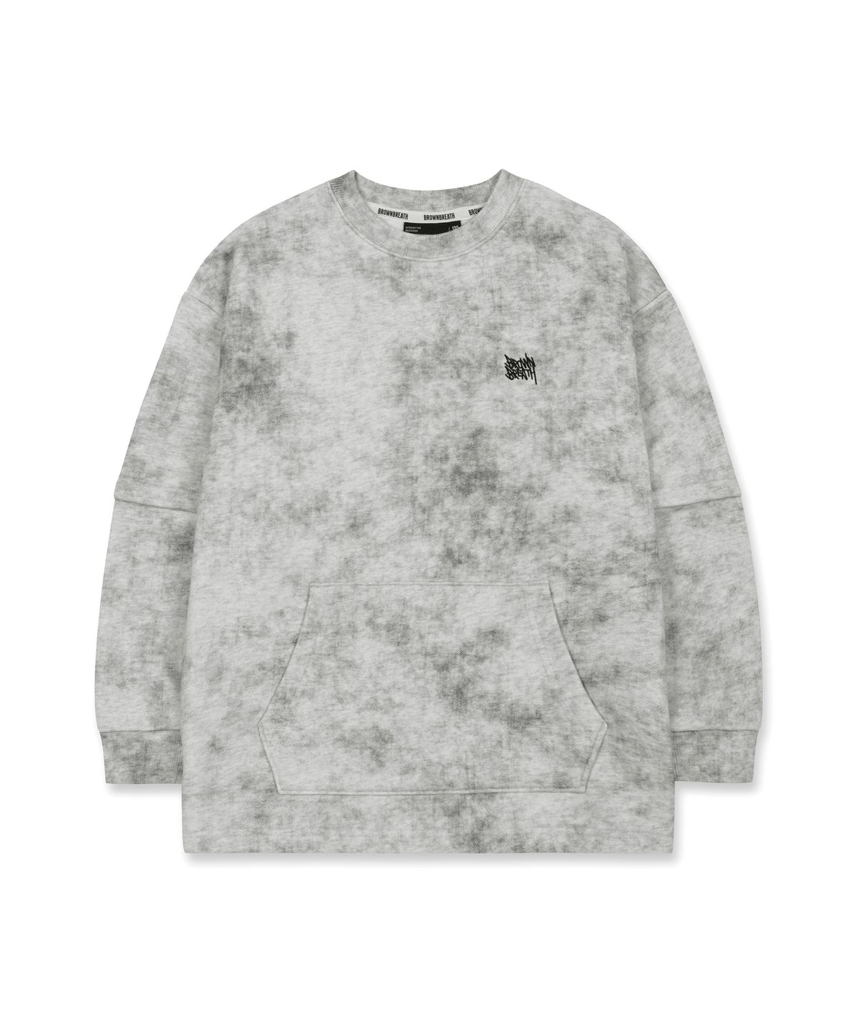 브라운브레스 키즈(BROWNBREATH KIDS) KIDS TAG PHOTO GRAPHIC CREWNECK  - M/GREY