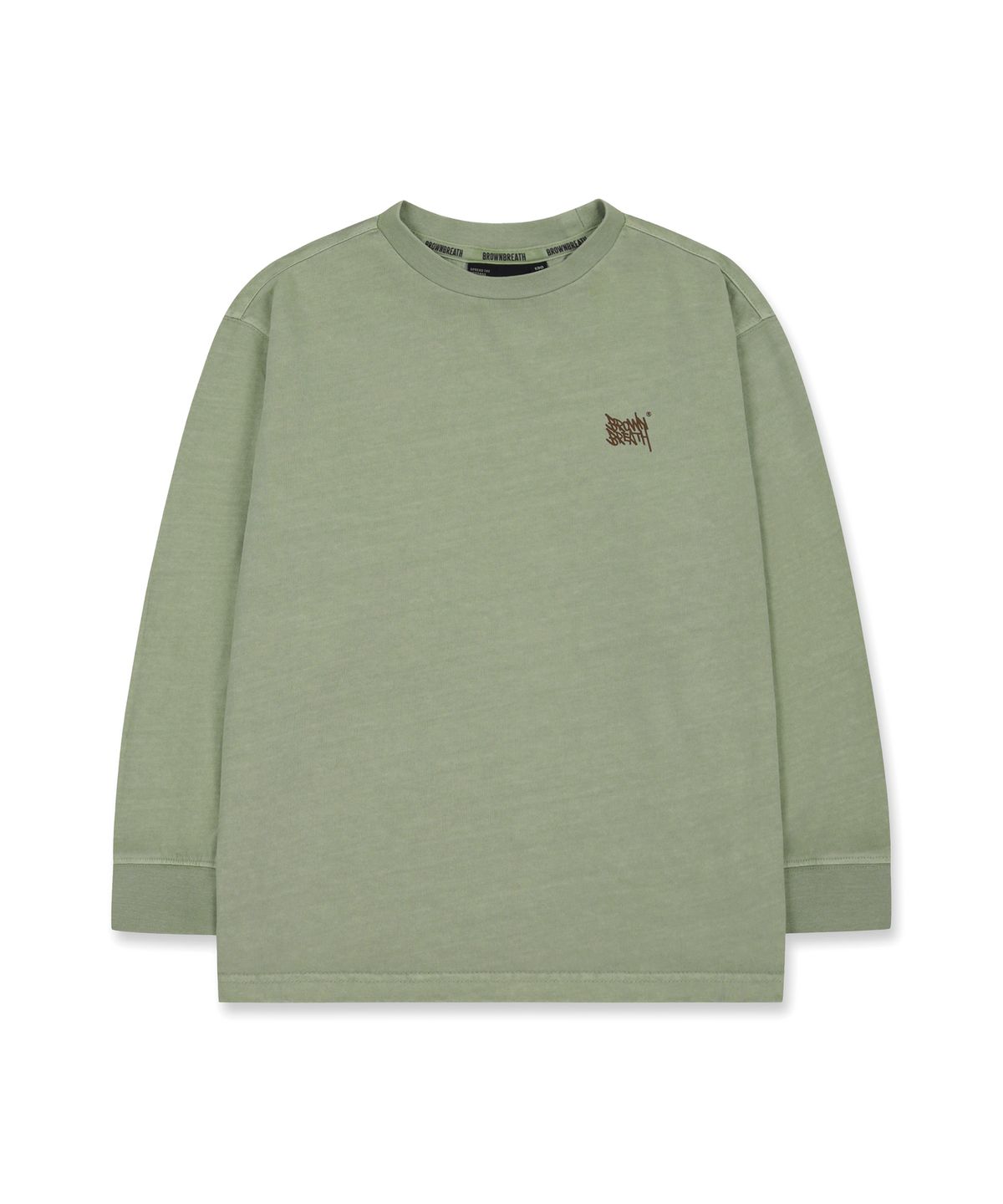 브라운브레스 키즈(BROWNBREATH KIDS) KIDS TAG PIGMENT LONG SLEEVE - KHAKI