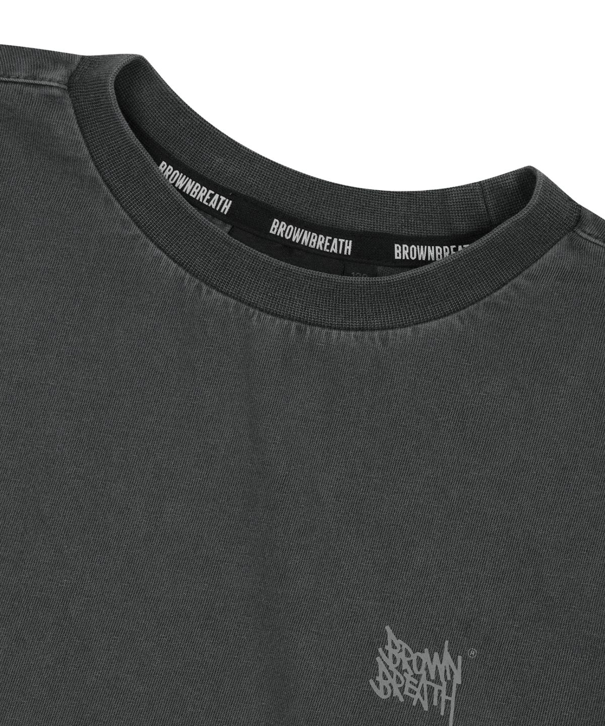 브라운브레스 키즈(BROWNBREATH KIDS) KIDS TAG PIGMENT LONG SLEEVE - GREY