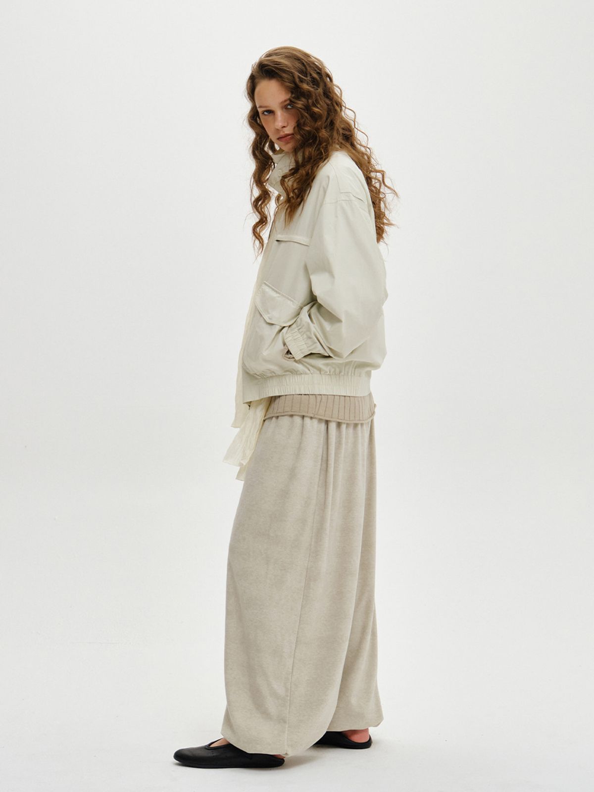 플리즈프로젝트(PLZPROJECT) TERRY HAREM JOGGER PANTS, OATMEAL