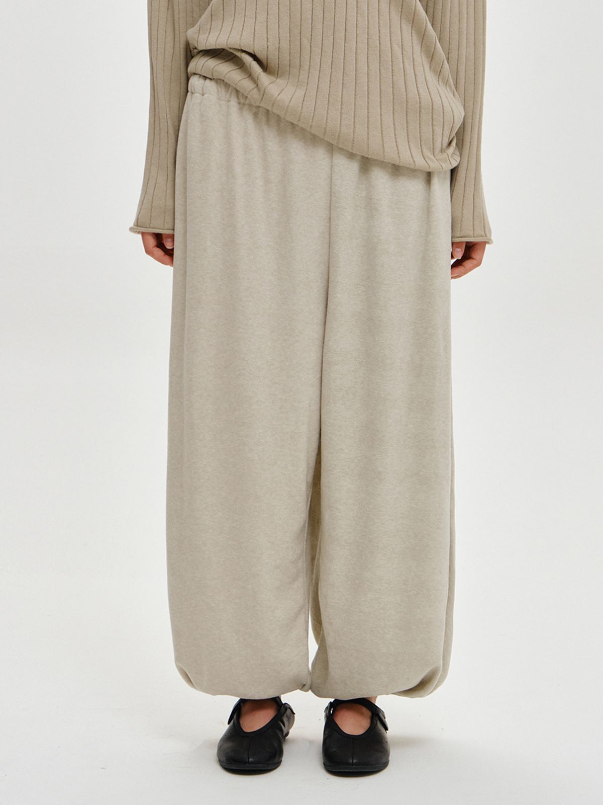 플리즈프로젝트(PLZPROJECT) TERRY HAREM JOGGER PANTS, OATMEAL