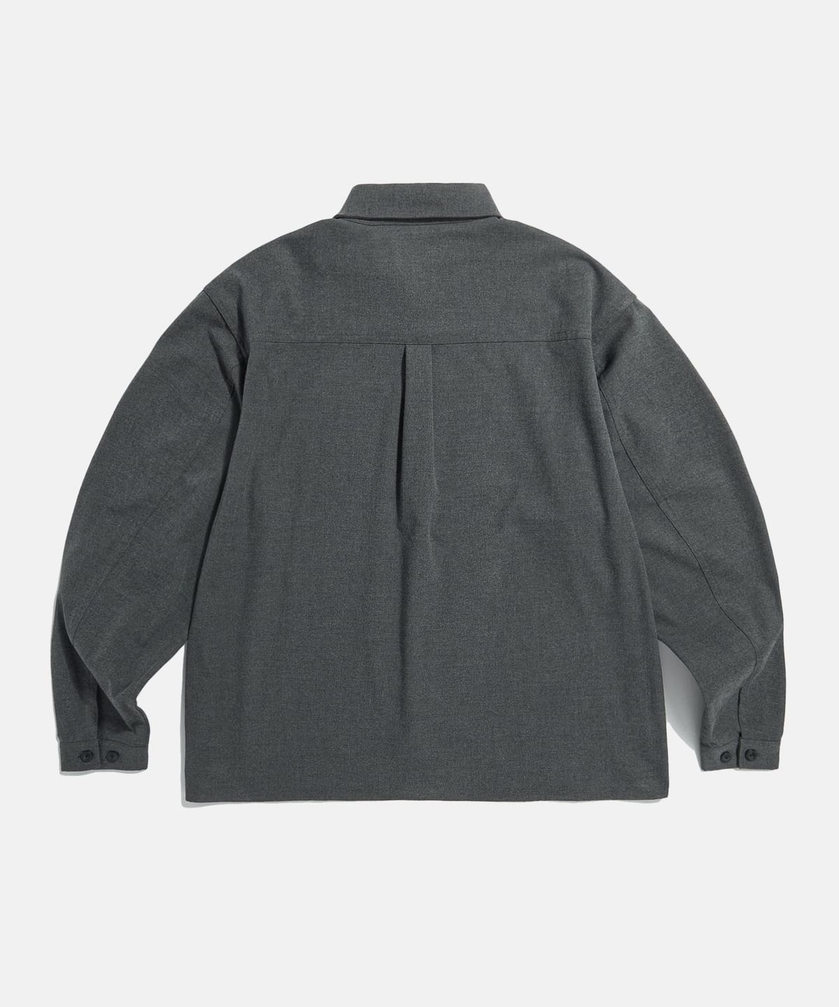 에스피오나지(ESPIONAGE) Cropped Big Pocket Shirt Dark Grey