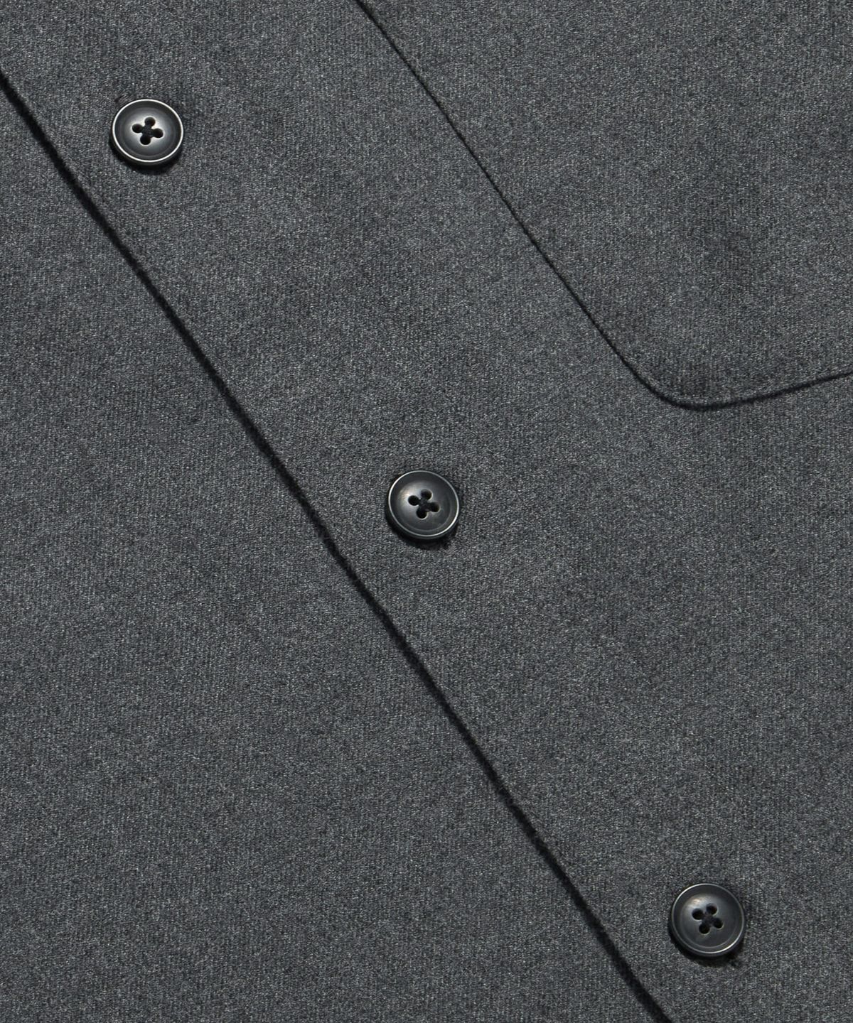 에스피오나지(ESPIONAGE) Cropped Big Pocket Shirt Dark Grey
