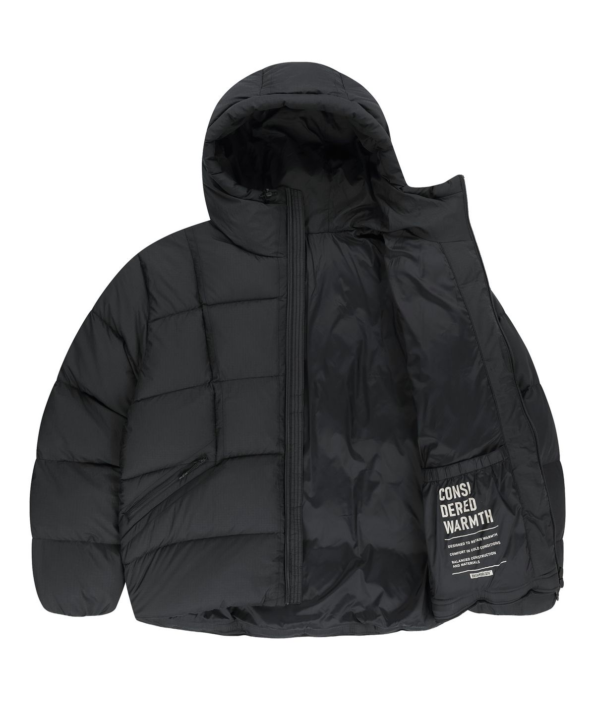 브라운브레스(BROWNBREATH) SEAM LAYERED HOOD DOWN JACKET (4colors)