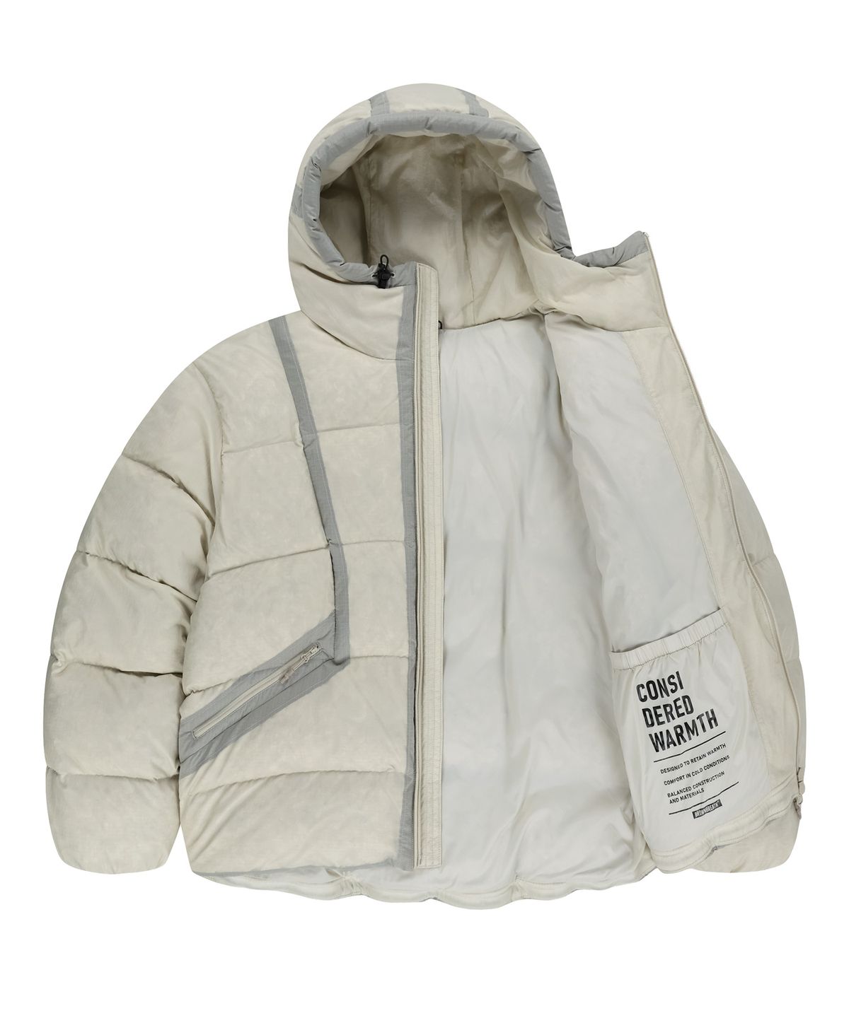 브라운브레스(BROWNBREATH) SEAM LAYERED HOOD DOWN JACKET (4colors)