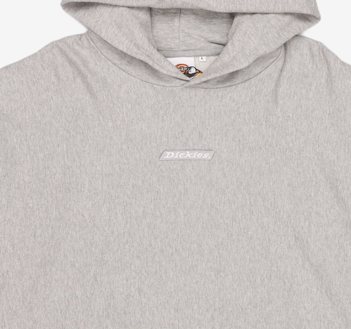 디키즈(DICKIES) 루즈핏 배너 로고 후드 Melange Gray L