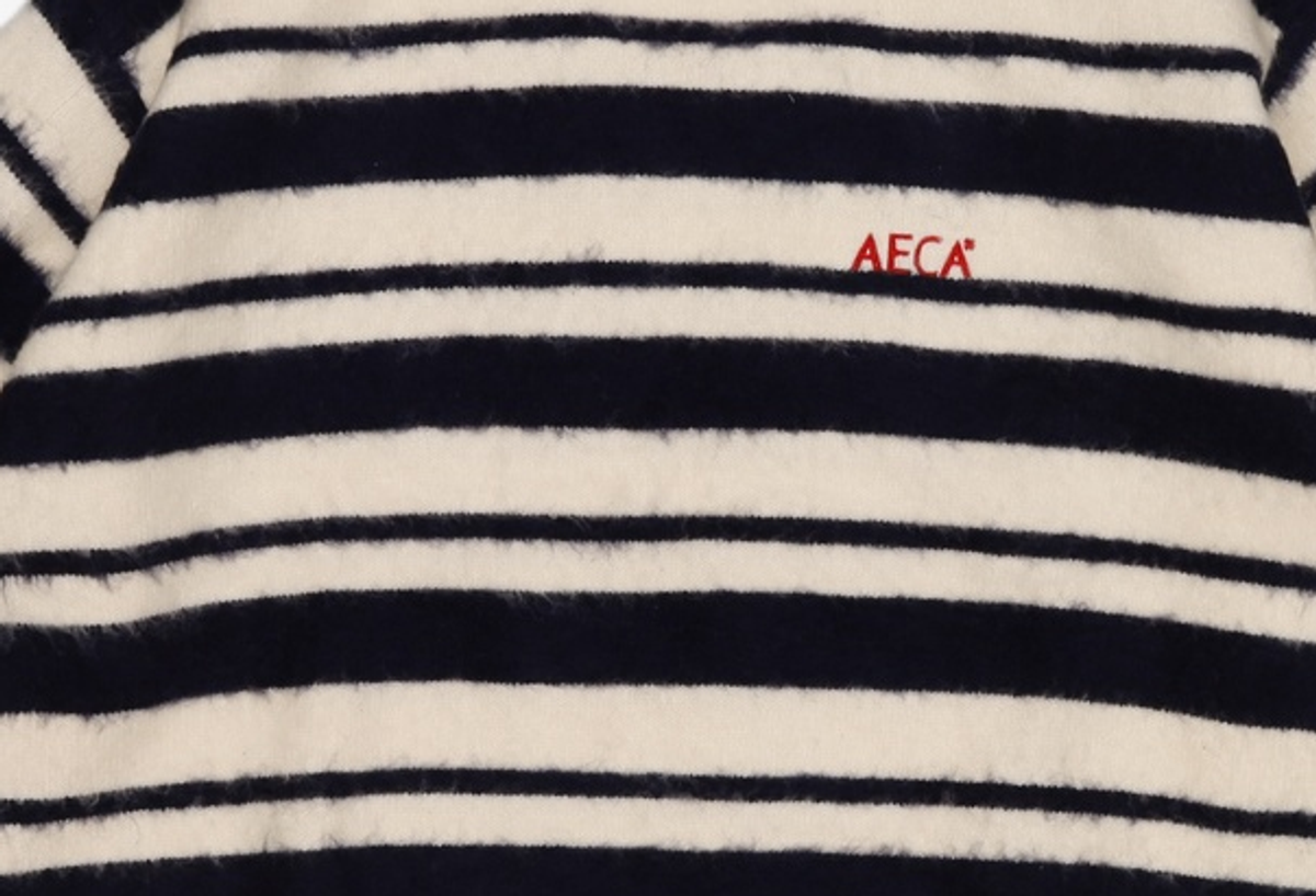 에이카화이트(AECA) MULTI STRIPE DOODLE KNIT-WHITE M