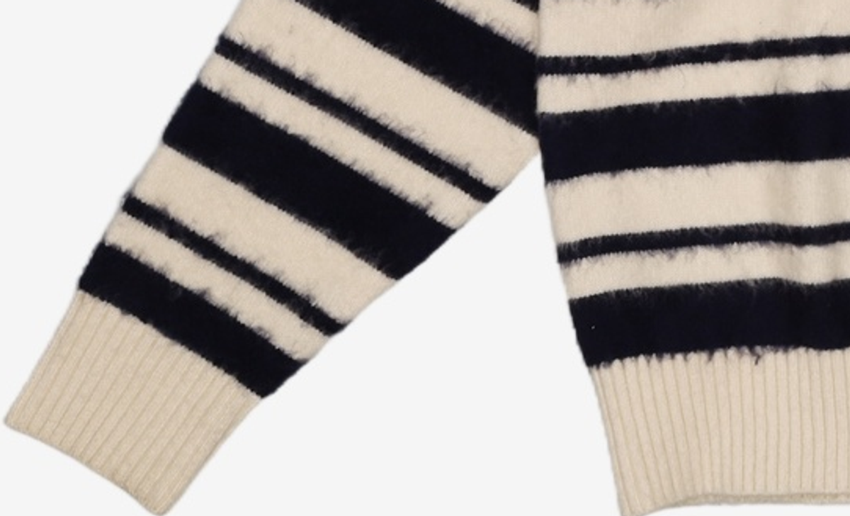 에이카화이트(AECA) MULTI STRIPE DOODLE KNIT-WHITE M