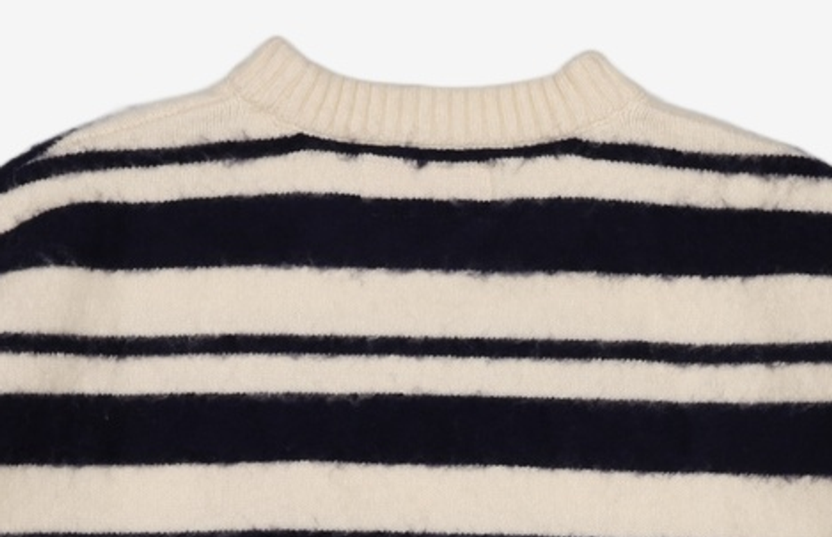 에이카화이트(AECA) MULTI STRIPE DOODLE KNIT-WHITE M
