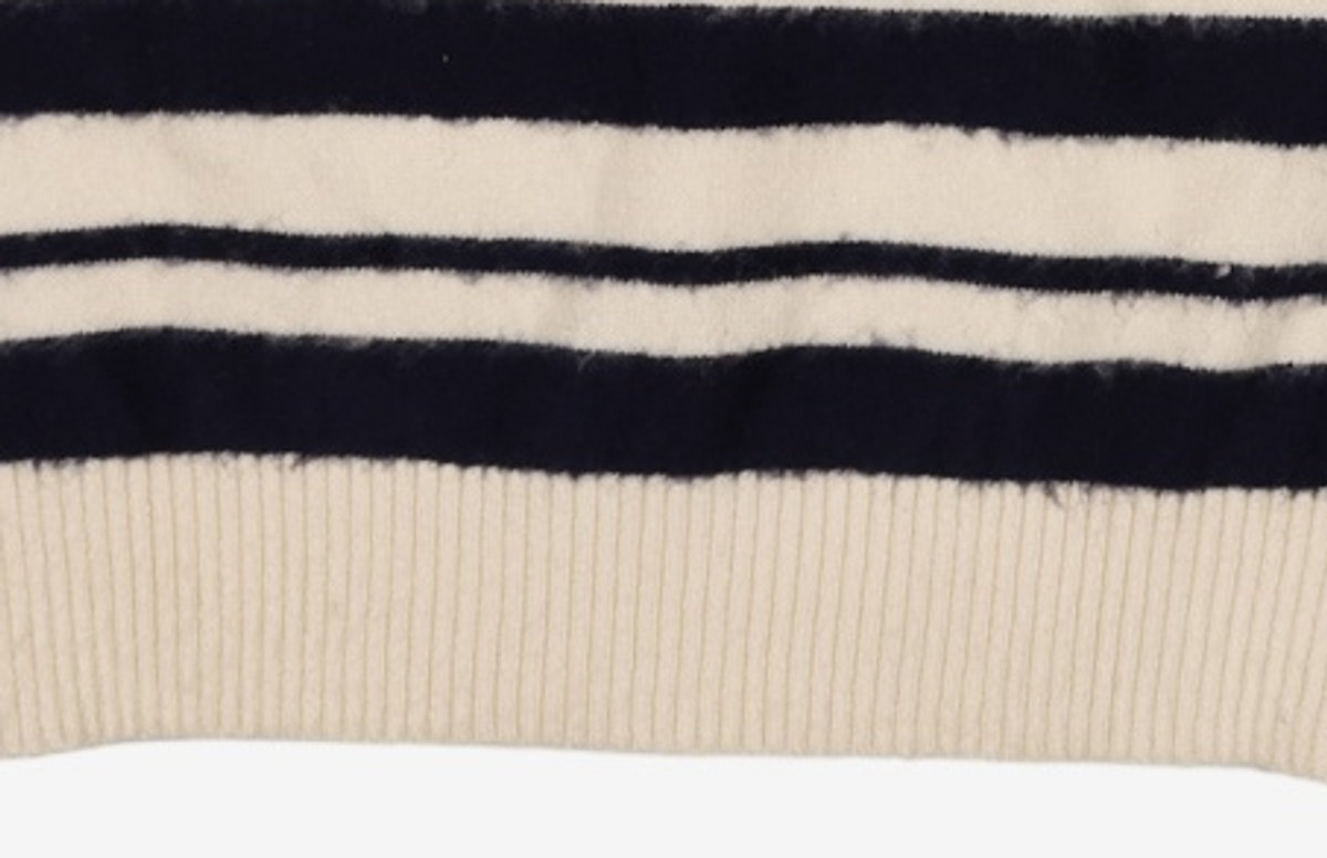 에이카화이트(AECA) MULTI STRIPE DOODLE KNIT-WHITE M