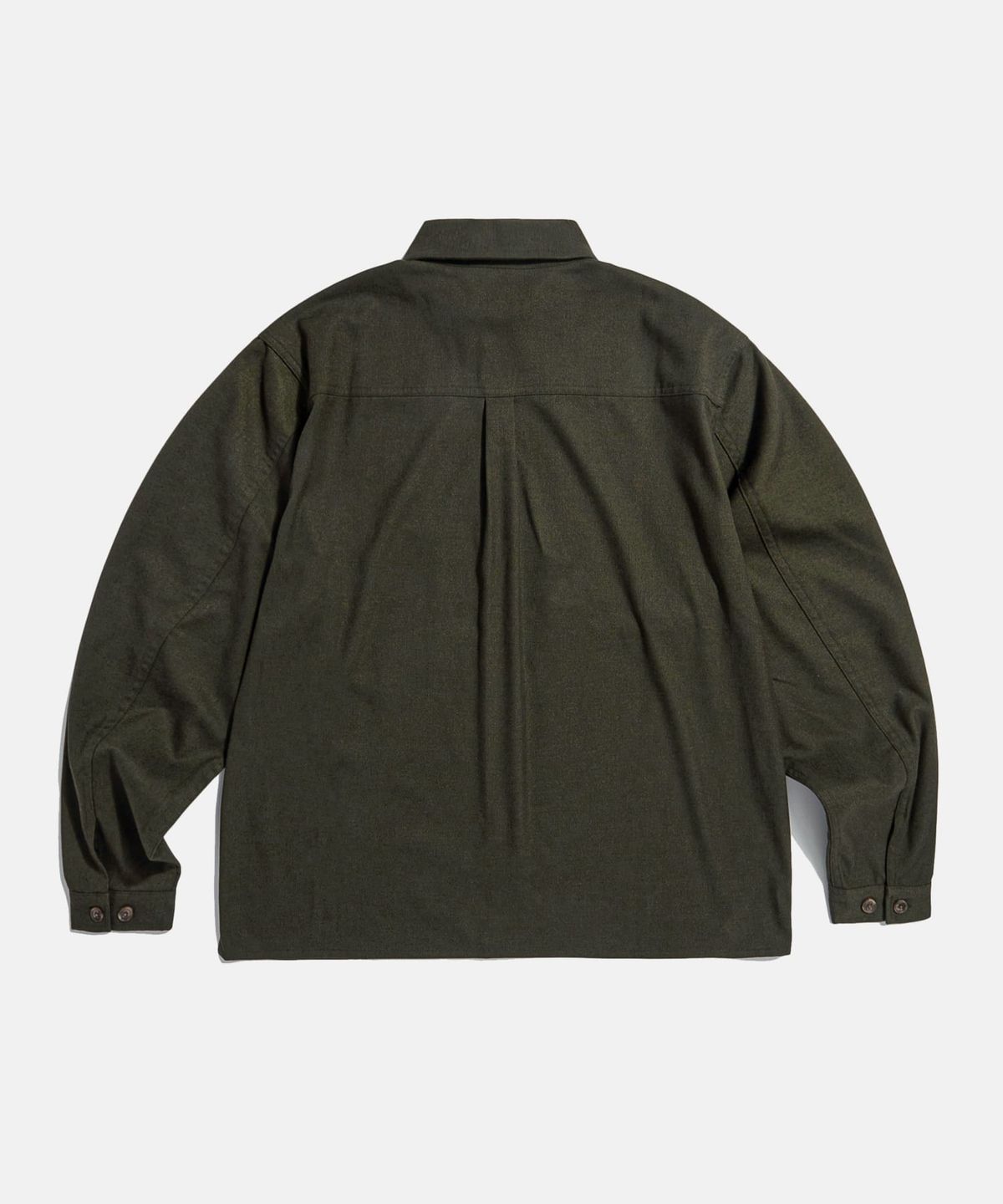 에스피오나지(ESPIONAGE) Cropped Big Pocket Shirt Olive