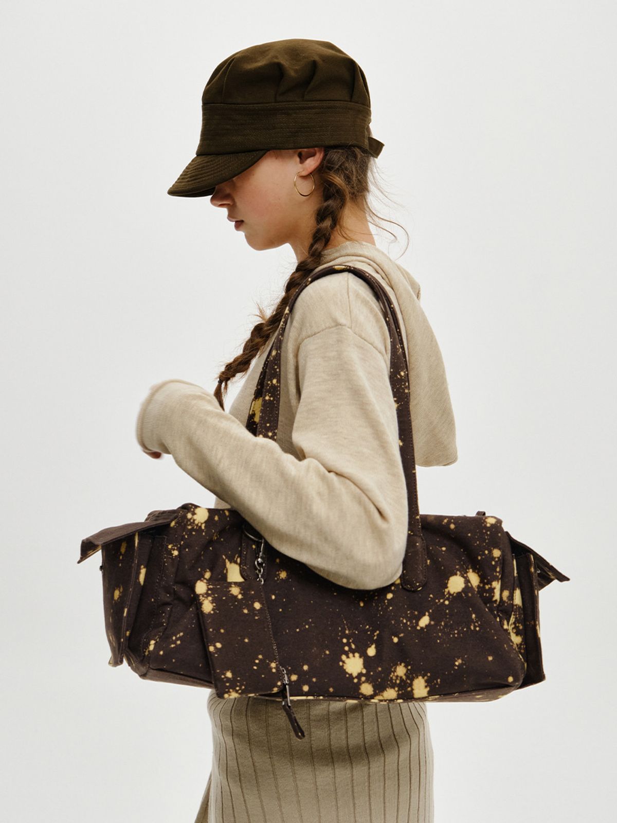 플리즈프로젝트(PLZPROJECT) FADED BOSTON BAG, BROWN